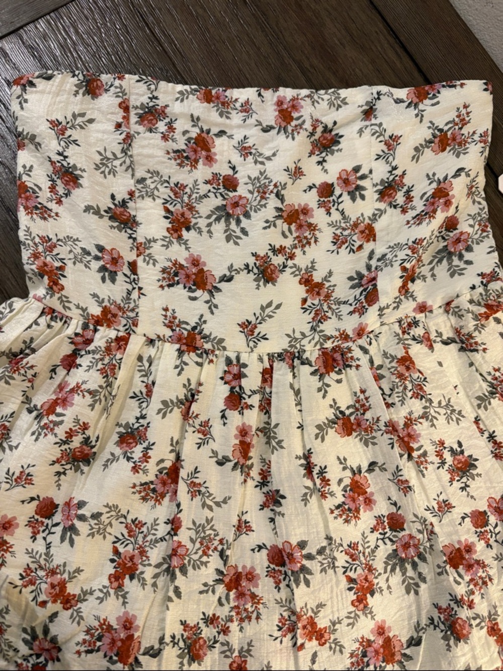 NWT [Altar'd State] Woven Strapless Dress Tiered Ruffle Floral Sundress Womens M - Picture 8 of 12